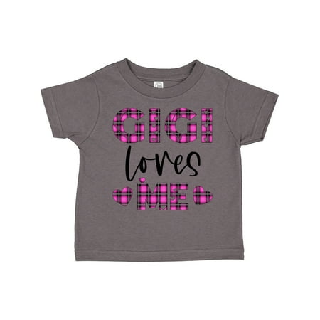 

Inktastic My Gigi Loves Me Hearts in Pink Plaid Boys or Girls Toddler T-Shirt