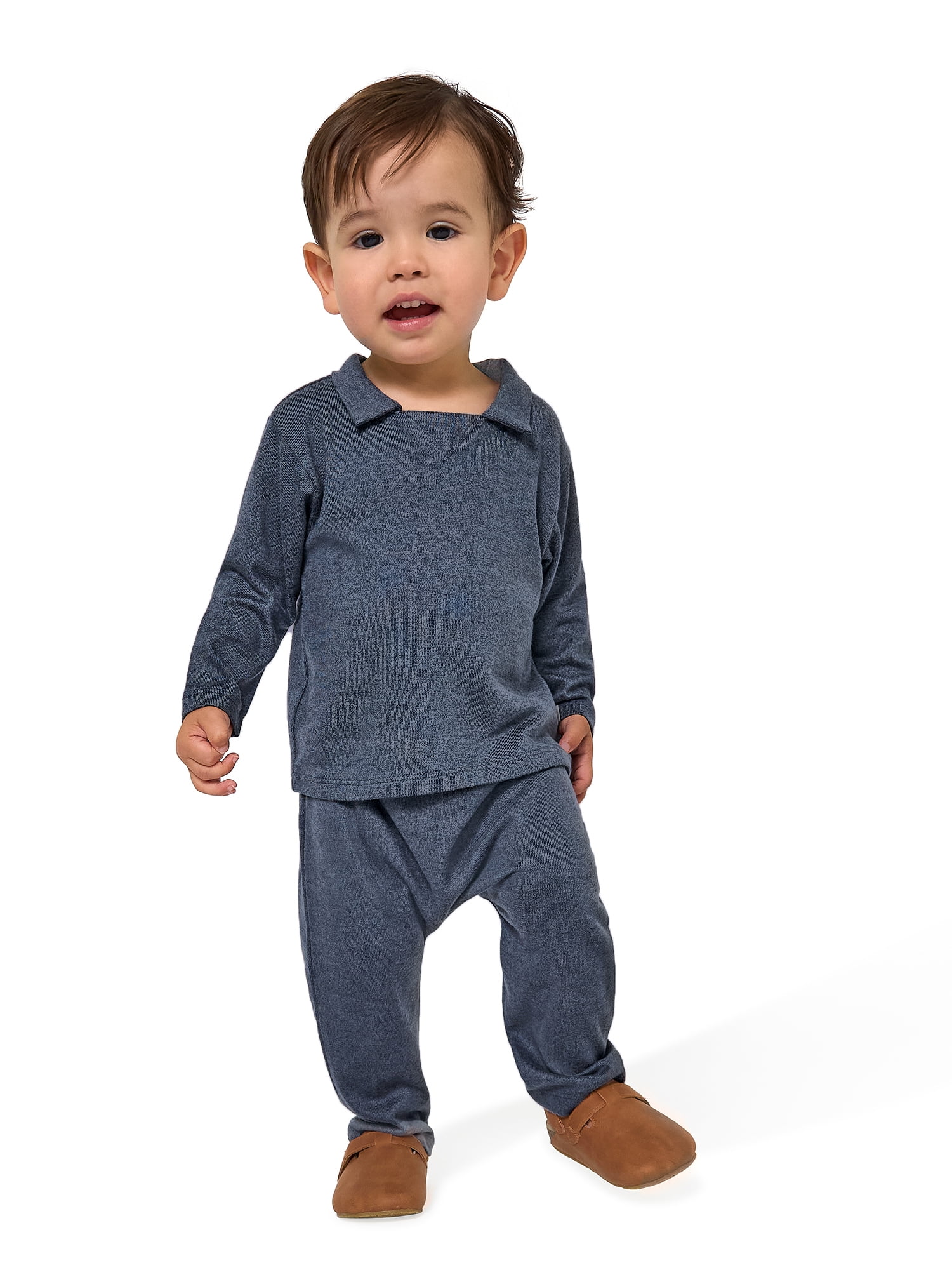 Modern Moments by Gerber Baby Boy Top and Harem Pant Outfit Set, Sizes 0/3 Months - 24 Months