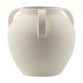 thumbnail image 5 of Home Decor Collection Matte Textured Ceramic Stoneware Vase with Handles, 8'', White, 5 of 6