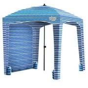 Qipi Beach Cabana - Easy to Set Up Canopy, Waterproof, Portable 6' x 6' Beach Shelter, Included Side Wall, Shade with UPF 50+ UV Protection, Ultimate Sun Umbrella