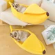 thumbnail image 4 of Cama cálida con forma de plátano para perros y gatos, cesta acogedora para cachorros y gatitos, cojín para perrera, colchoneta portátil para dormir para mascotas, suministros para gatos, 4 of 5