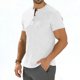 thumbnail image 4 of Usted Es Más Que una Prueba de Puntuación Estilo de Camisa Casual de Color Sólido Botón de Manga Corta Cuello Redondo Blusa, Hombre Casual de Manga Corta Botón Abajo Camisas Suéter, 4 of 8