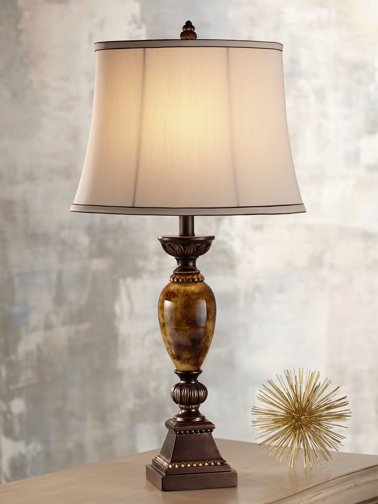 Kathy Ireland Home Mulholland 30" Marbleized Table Lamp