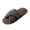 Gray, variant on Cross Strap Memory Foam Fuzzy Slide Slippers for Women Open Toe Fluffy Indoor House Bedroom Slippers Wide Fit Large Size Comfy Women's Slippers, Gray, 6.5