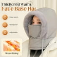 thumbnail image 2 of LINXI Plush-Lined Thickened Thermal Hat with Face Mask for Men and Women, 3 in 1 Winter Balaclavas Scarf Hats, 2 of 8