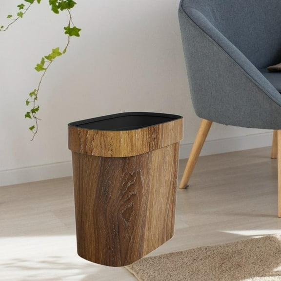 CUTICATE Slim Trash Can, Rectangular Trash Bin with Open Top, Kitchen Bin Garbage Bin for Bedroom, Bathroom, Study Room, Living Room