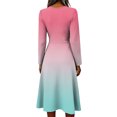 thumbnail image 5 of BOMYJESK Summer Dresses for Women 2026 Wrap Crossover V Neck Fall Midi Dresses Hugging Slim Beach Pleated Formal Office Dress Pink XL, 5 of 5