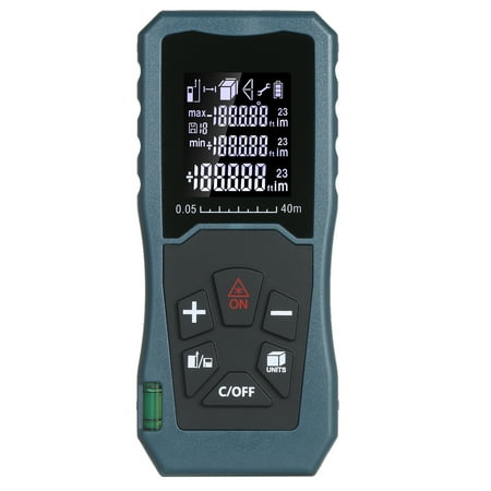 

Tomshoo Distance Meter Handheld 1.6-inch LCD Diastimeter Bubble Level Pythagorean Mode Measure Distance Area and