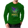 thumbnail image 1 of Mens Casual Camisetas Carnaval Impreso Suelto Elástico de Manga Larga Cuello Redondo Suéter, Gimnasio Hogar Desgaste Superior, 1 of 5
