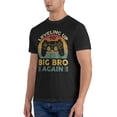 thumbnail image 4 of Leveling Up To Big Bro Again Men'S Basic Short Sleeve T-Shirt Black Large, 4 of 5