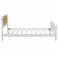 thumbnail image 4 of Traditional Style Rattan King Size Bed Frame,No Box Spring Needed,Antique White, 4 of 6