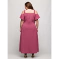 thumbnail image 5 of Plus Size Cold Shoulder Ruffle Sleeve Maxi Dress, 5 of 8