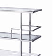 thumbnail image 2 of Benjara 39 Inc Stainless Steel Wine Rack with Glass Shelves, Silver, 2 of 5