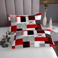 thumbnail image 3 of Erosebridal Patchwork Rectangle Quilt Sets for Queen Size Bed,Geometry Stripe Bed Set,Abstract Artwork Decor,Lightweight,3pcs, 3 of 5