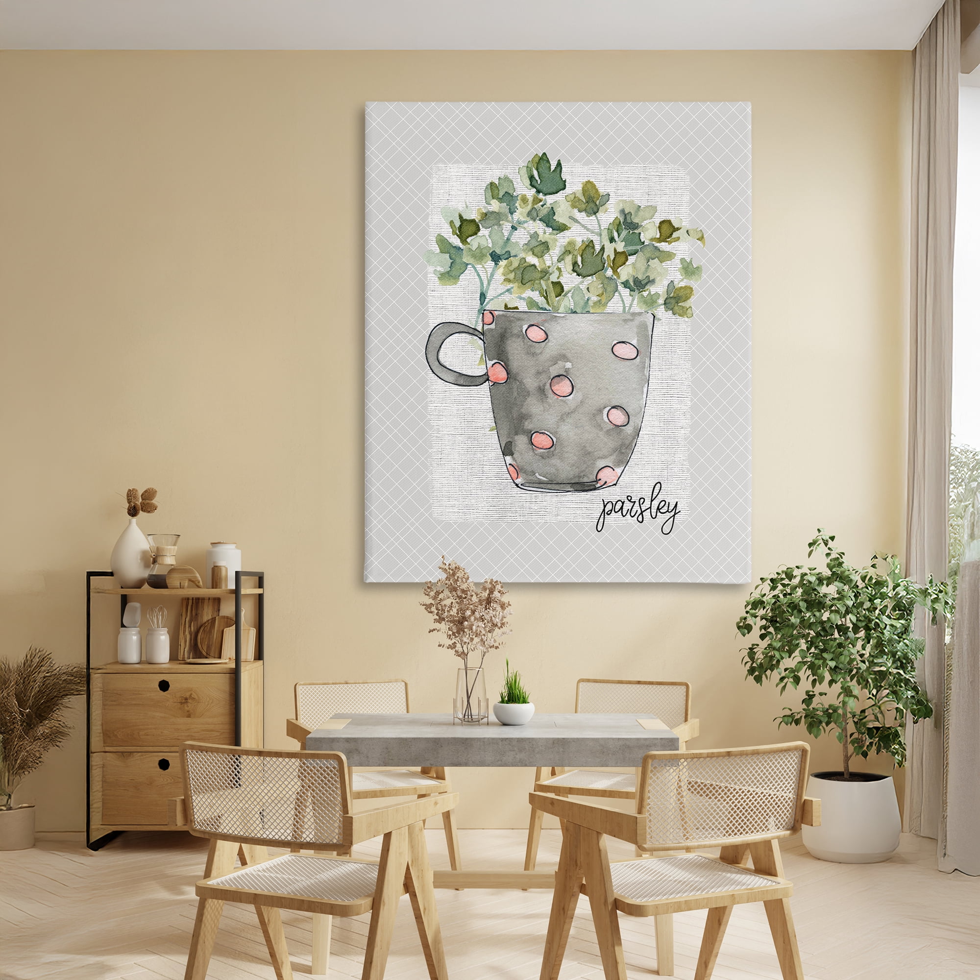 Stupell Industries Parsley Herb Mug Canvas Wall Art, design by Livi Finn