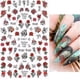thumbnail image 4 of 9 Sheets Spring Red Rose Nail Art Stickers Decals Self-Adhesive Blue White Yellow Pink Flowers Floral Design Manicure Tips, 4 of 5