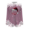 thumbnail image 4 of WEAIXIMIUNG Sweat-Shirt Décontracté de Noël pour Femmes Col Rond Manches Longues avec Imprimé Velours Double Face, 4 of 4