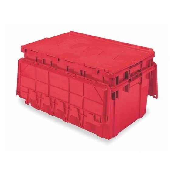 Buckhorn Attached Lid Tote, 27 in L, 17 in W, Red AR2717120202000