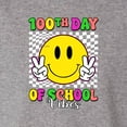 thumbnail image 3 of Wild Bobby 100th Day of School Retro Cute Smiley Face, 100 Days of School 2024 2025 Design for Kids Youth Boys Girls School Toddler Fleece Crewneck Sweatshirt, 3 of 6