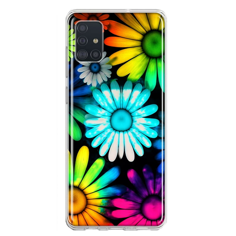 MUNDAZE Samsung Galaxy A51 Neon Rainbow Daisy Glow Colorful