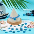 thumbnail image 5 of 150PCS Flat Round Shell Beads 15mm Disc Coin Seashells Charms Dodger Blue Natural Akoya Shell Dyed Disc Charms for DIY DIY Craft Earring Bracelet Necklace Jewelry Making, 5 of 9