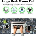 thumbnail image 5 of Office Desk Pads Floral Pattern Jumbo Mouse Pad Gaming Mousepad Large Mouse Pads The Desk Mat Non-Slip Rubber Base Waterproof with Stitched Edges 35.4 X 15.7 for Game Office,, 5 of 7