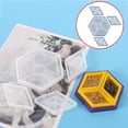 thumbnail image 1 of Usmixi Boîte de Rangement en Cristal Époxy DIY Miroir Rhombus Manuel Hexagonal, 1 of 5