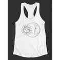 thumbnail image 3 of Sun And Moon Vintage Sketch Tank Women -Image by Shutterstock, Female Small, 3 of 4