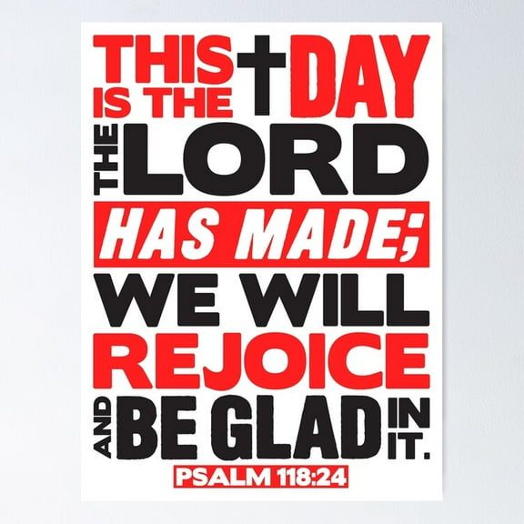 Poster Psalm This Is The Day The Lord Has Made Poster - No Framed, Vintage Wall Art, Hot Trend!, 8x12