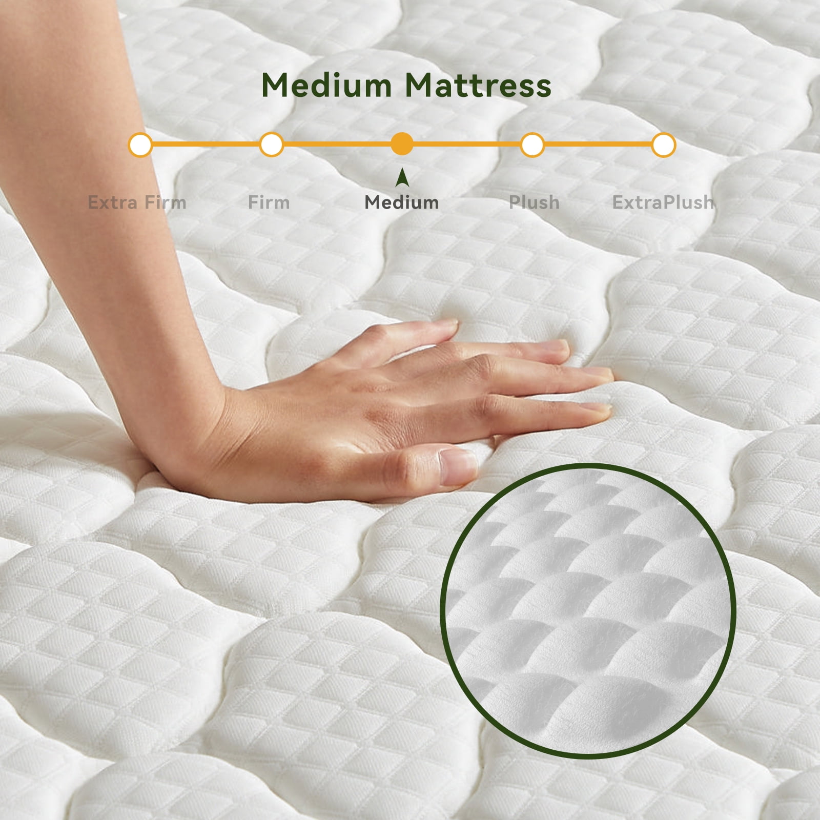 VFD Queen Mattress, 6 inch Cooling Gel Memory Foam Hybrid Mattress in a Box Medium Feel Pressure Relief, CertiPUR-US Certified