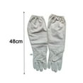 thumbnail image 5 of mdesiwst 1 Pair Beekeeping Gloves Anti-bee Breathable Protective Long Sleeves Canvas Goat Leather Comfortable Beekeeping Gloves, 5 of 7
