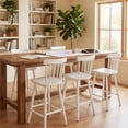 thumbnail image 2 of Dayalane Windsor Bar Stools Set of 4, 26" Farmhouse Wooden Counter Height Barstools with Spindle Back & Footrest, Armless Kitchen Island Stools for Bistro, Pub, Breakfast Bar,White, 2 of 7