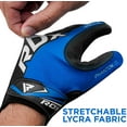 thumbnail image 6 of RDX Anti-Slip Men Full Finger Lycra and Leather Blue Black Weight Lifting Gloves, M, 6 of 9