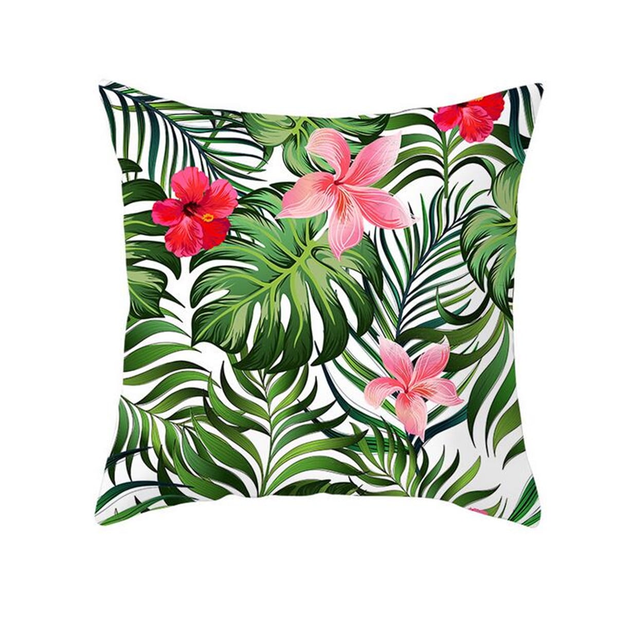Tropical Plant Decorative Throw Pillow Case Cushion Cover 18''x18