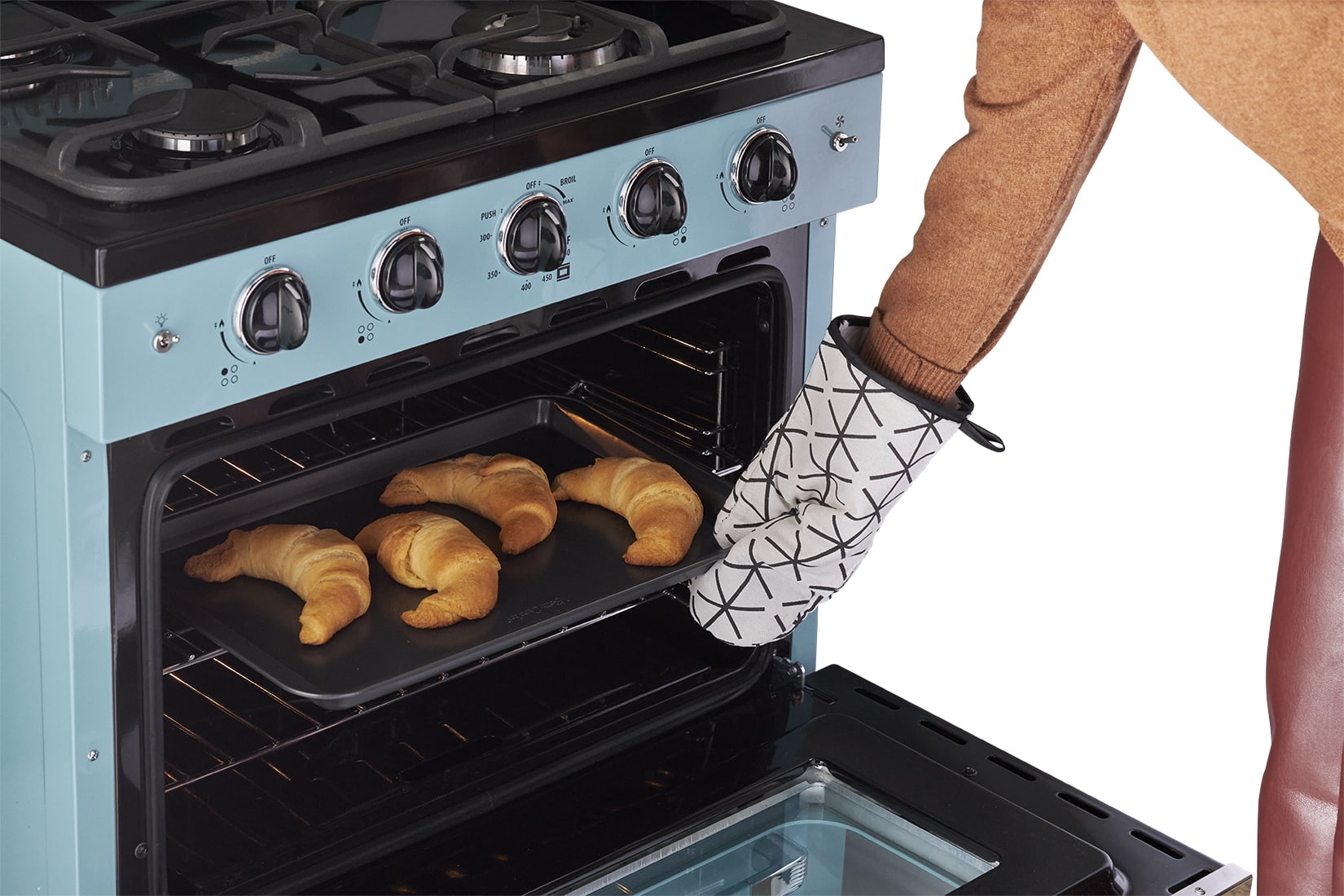 Unique Classic Retro 30" 3.9 cu/ft Freestanding Gas Range with Convection Oven and Sealed Burners
