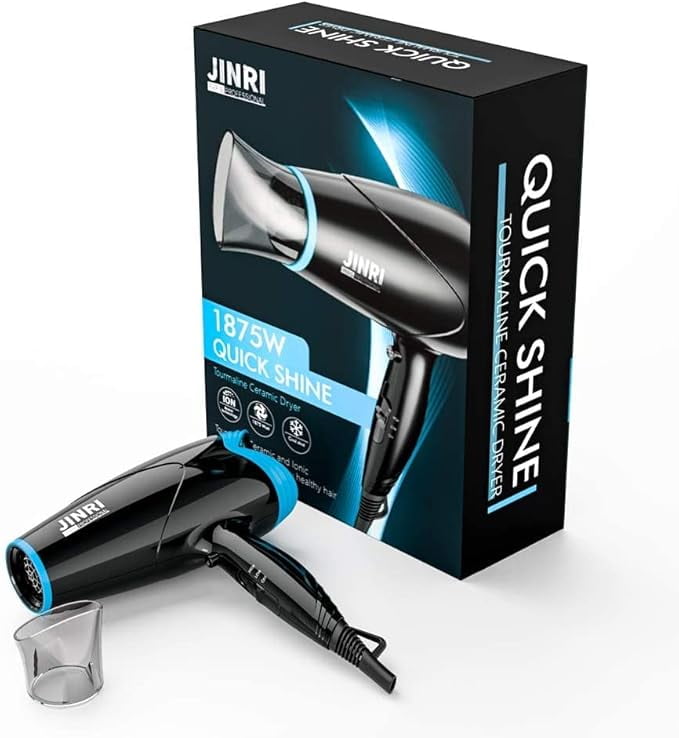 JINRI Professional Salon Ionic Ceramic Sterilization Hair Dryer Blow Dryer with Concentrator, ETL Certified