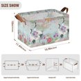 thumbnail image 7 of Yayeee Foldable Storage Basket for Shelves Set of 2 Waterproof Cloth Bins with Handles, Green Floral Cranes Pattern, 7 of 7