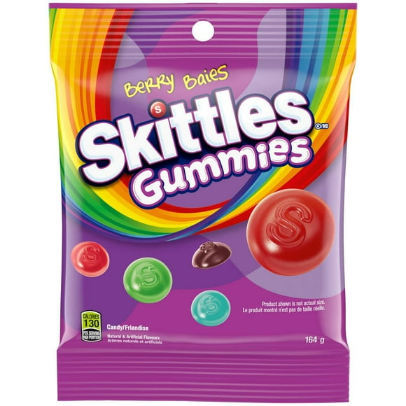 Bonbons gélifiés Skittles Gummies Baies, format à partager, sac de 164 g 1 sac, 164g