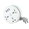thumbnail image 1 of Liquidation! beishanbush Sac d'Outils Barre d'Alimentation pour Voyage Câble d'Extension à 3 Prises avec 3 Usb A 2500W 10A Multi Barre d'Alimentation Extension de Prise avec Rallonge Enroulable de 6,5 Pi Blanc Taille Unique Multicolore, 1 of 8