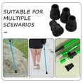 thumbnail image 3 of SOPOTUTU 4 Pcs Couvre-Pieds Ronds Noirs pour Bâtons de Randonnée et Béquilles de Marche Protection de Remplacement Facile, 3 of 8