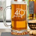 thumbnail image 3 of Retro Birthday Etched 16oz Beer Mug 40th Birthday Gift, 3 of 5