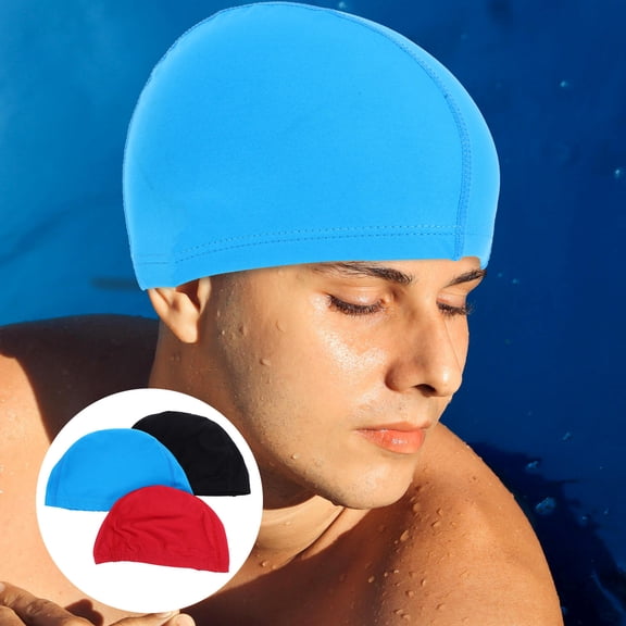 HEALEEP 6Pcs Adult Swimming Caps Elastic Nylon Bathing Caps for Swim Training Assorted Colors