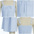 thumbnail image 3 of IDOPIP Tween Girls Long Corset Dress for Middle School Dance Party Summer Vacation Sundresses Holiday Junior Dresses Teen Smocked Homecoming Prom Dress 9-10 Years Blue, 3 of 7