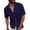 Dark Blue, variant on FRSASU Mens Knit Shirts Short Sleeve Button Down Casual Shirt Vintage Old Money Polo Shirts Vacation Beach Tops Khaki