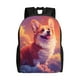 thumbnail image 1 of Disketp Sunset Cloud Corgi Mochila Unisex de Apertura Lateral Completa, Mochila para Laptop para Escuela, Trabajo y Viajes, 1 of 8