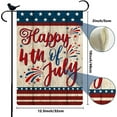 thumbnail image 6 of Happy 4th of July Independence Day Garden Flag Summer Independence Day Double Sided Vertical Rustic Burlap Farmhouse Small Yard Seasonal Holiday Outdoor Decor 12.5 × 18 Inch, 6 of 6