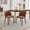 2-pack PU | Brown, variant on Dining Chair Set of 2,Modern Linen Upholstered Kitchen Chair with Padded Seat and Wood Legs, Ideal for Living Room, Restaurant, Dark Gray