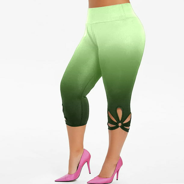 nsendm Female Pants Adult Sexy Workout Clothes for Women Comfortable  Leggings for Women Plus Size Lace Trim Leggings Jeggings High Work(Green, XL)  
