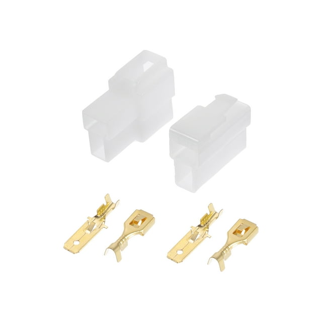 Kits de conector de cable eléctrico de 2 pines para automóvil Unique Bargains, carcasa de terminal macho hembra para automóvil, barco, RV, 1 juego