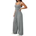 thumbnail image 5 of Women's Summer Spaghetti Strap Sleeveless Jumpsuit Wide Leg Baggy, 5 of 7